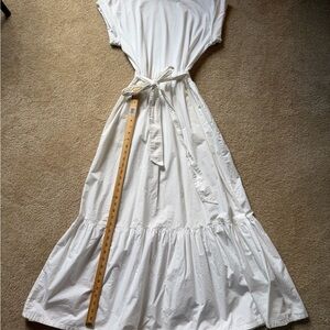 Banana Republic White Tie-Waist Maxi Dress